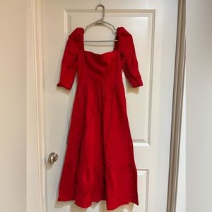 99% new Reformation signature red dress